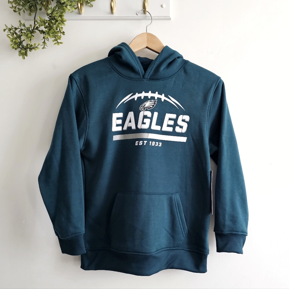 NWT Philadelphia Eagles Youth Hoodie Sweatshirt Size 14–16 NFL Ultra Game